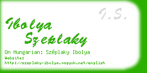 ibolya szeplaky business card