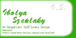 ibolya szeplaky business card